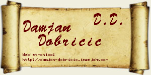 Damjan Dobričić vizit kartica